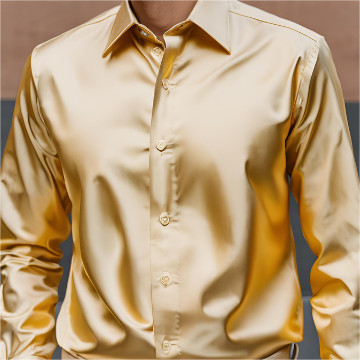 slim fit dress slacks Barry. Wang Mens Gold Dress Shirt Paisley Long Sleeve Button Down Shirt for Wedding, M main image 1