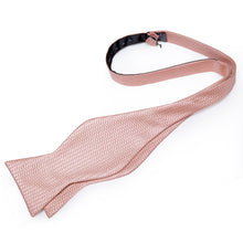 geometric pink bow tie include silk self-bowtie hanky cufflinks lapel pin set for mens suit
