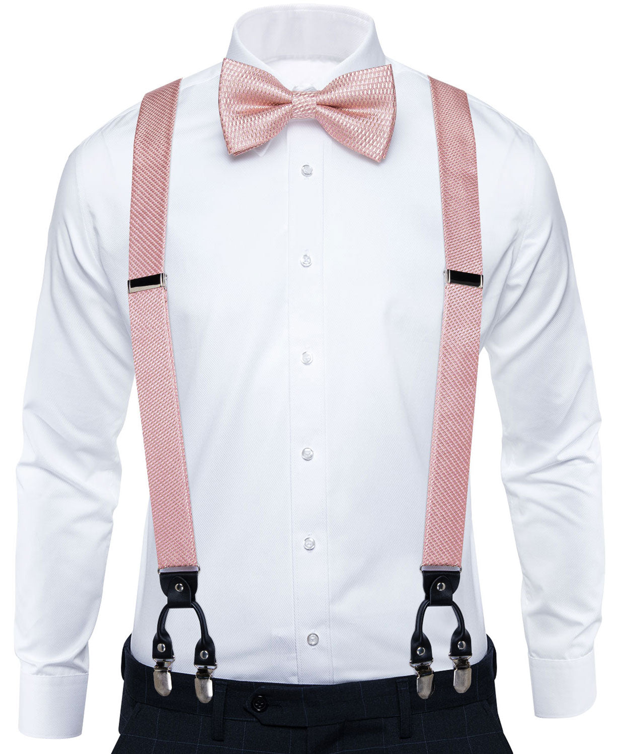 pink dress shirt with suspenders Guy in pink shirt suspenders hi-res stock photography and images