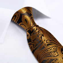 Gold Floral Men's Tie 