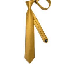 Golden Solid Necktie Set