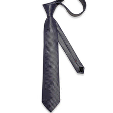 Shining Grey Geometric Tie Pocket Square Cufflinks Set