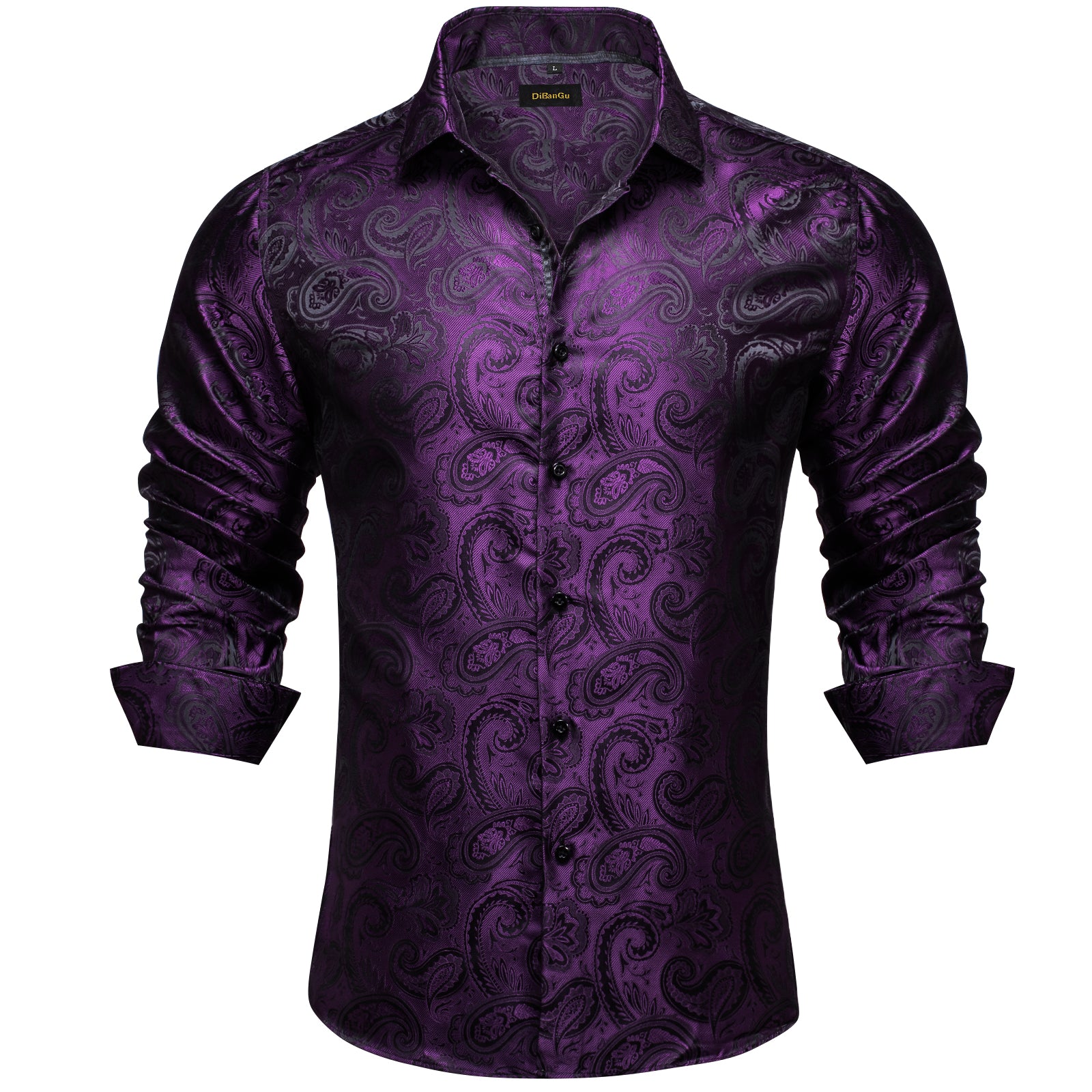 purple button up shirt