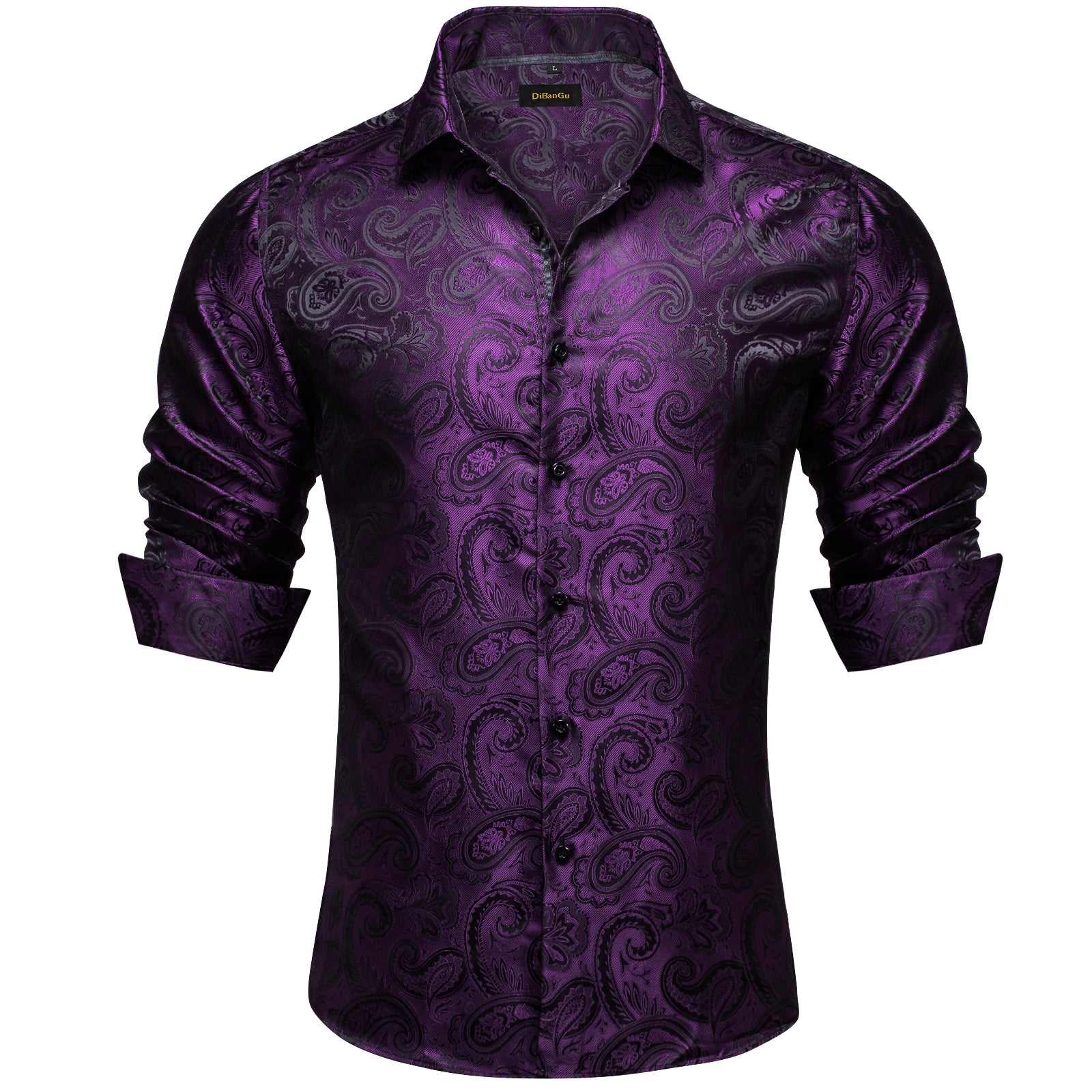 purple button up shirt mens