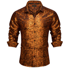 Dibangu New Golden Floral Silk Men's Shirt