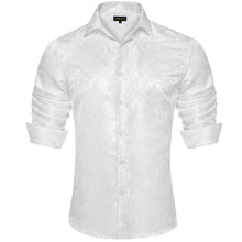 Dibangu New White Floral Silk Men's Shirt