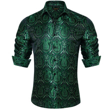 Dibangu New Green Floral Silk Men's Shirt