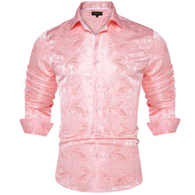 Dibangu Pink Floral Silk Men's Shirt