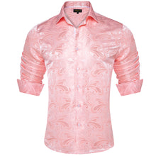 Dibangu Pink Floral Silk Men's Shirt