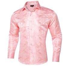 Dibangu Pink Floral Silk Men's Shirt