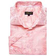 Dibangu Pink Floral Silk Men's Shirt