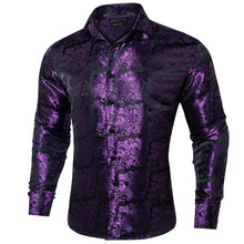 Dibangu New Purple Floral Silk Men's Shirt