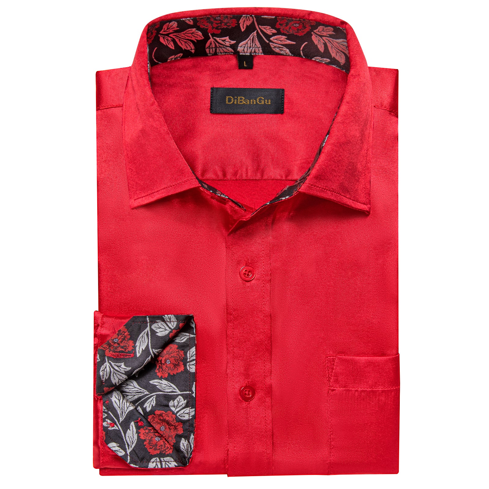 black red splicing shirt
