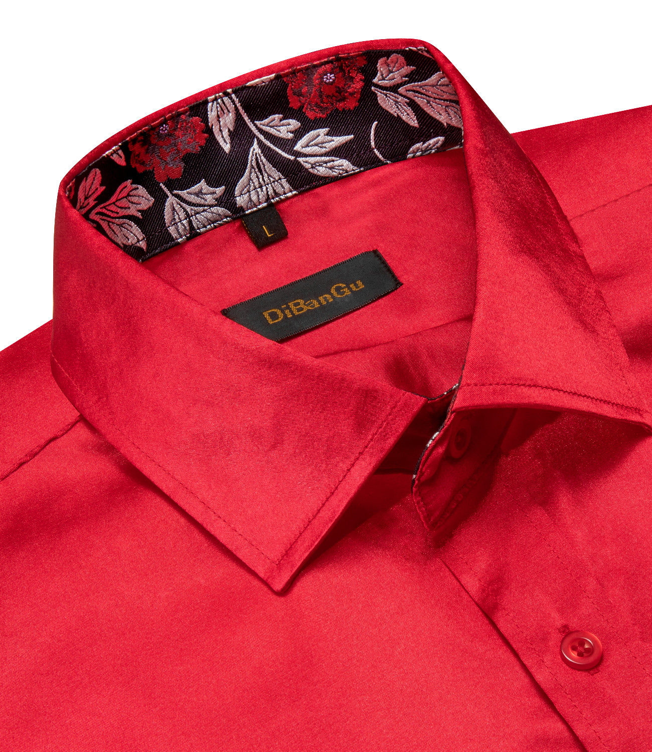 black red silk shirt