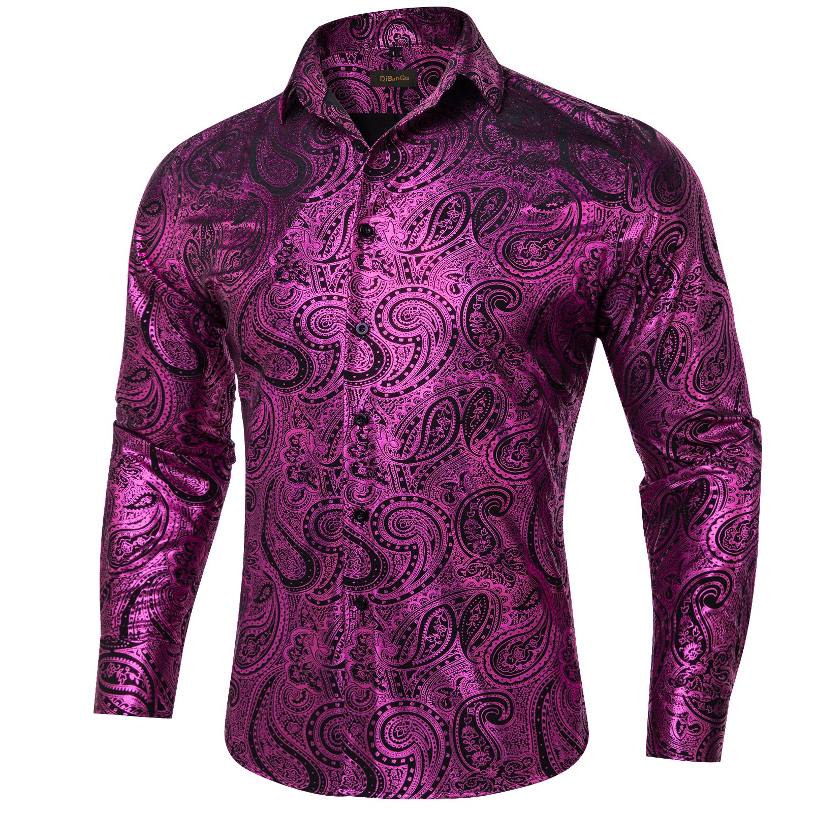 black and purple shirt men