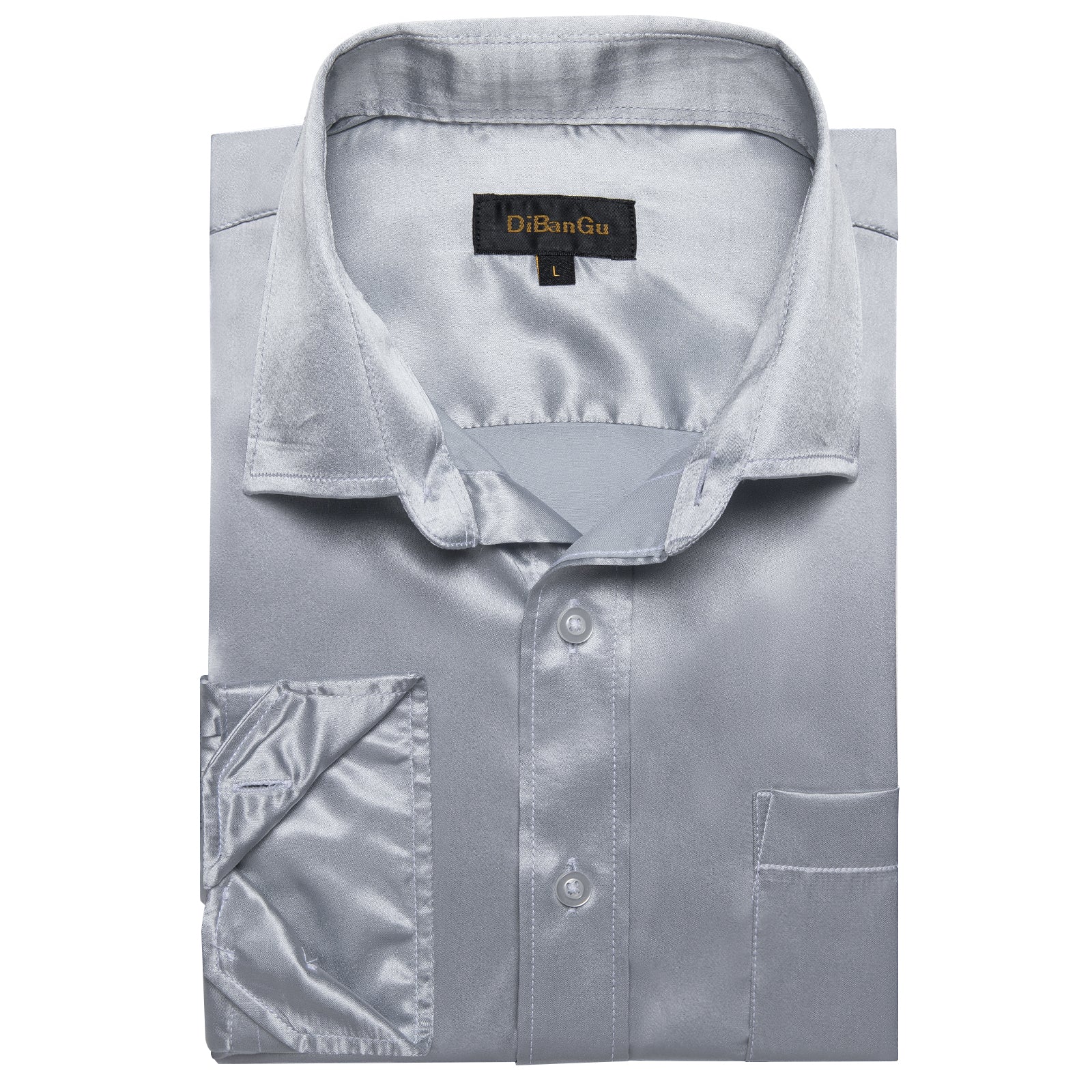 light grey collared shirt
