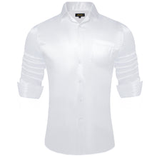 Dibangu Men's White Solid Dress Shirt