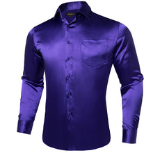 Dibangu Men's Navy Blue Solid Dress Shirt