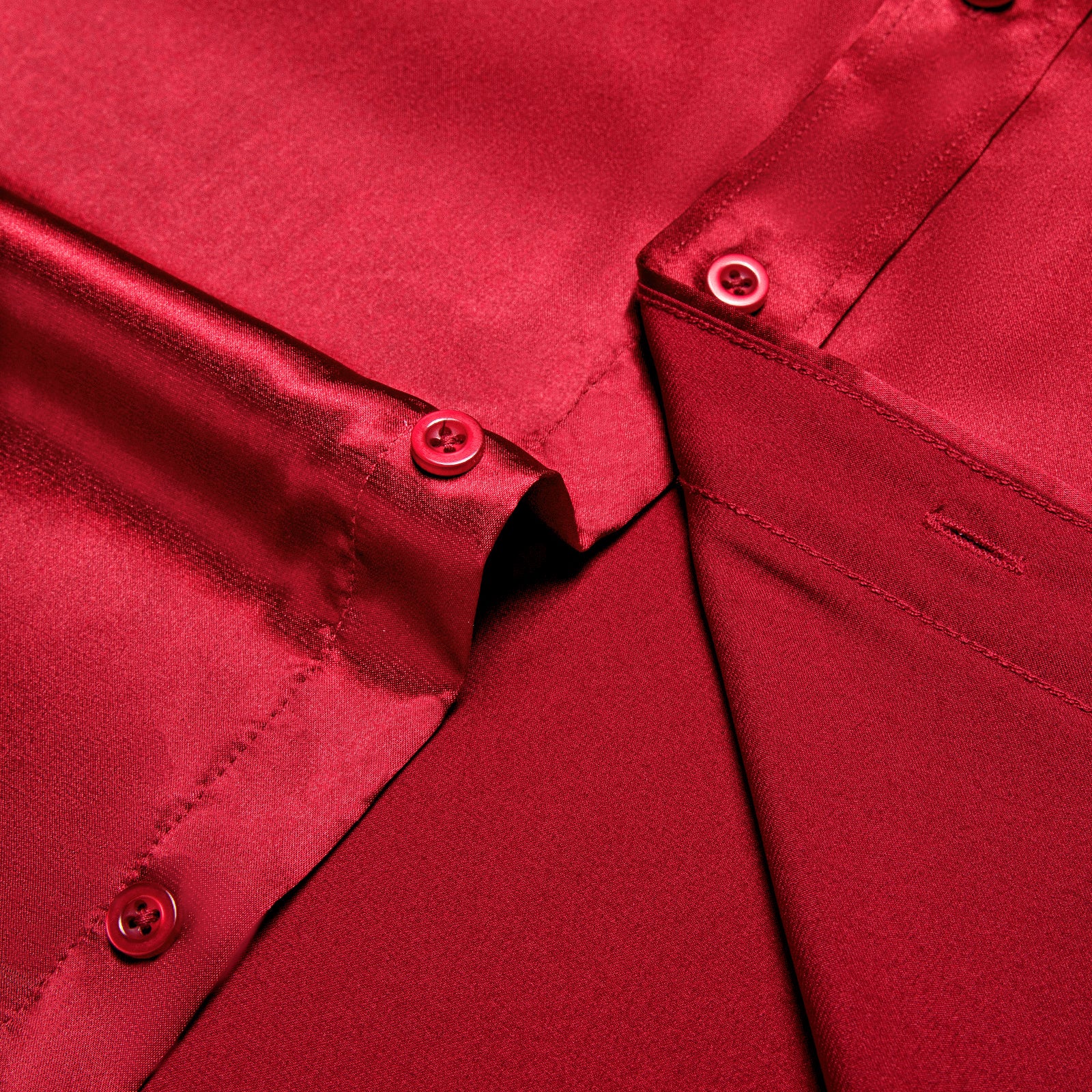 red wedding button shirts