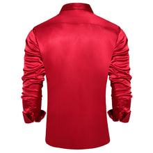 Dibangu Men's Red Solid Dress Shirt