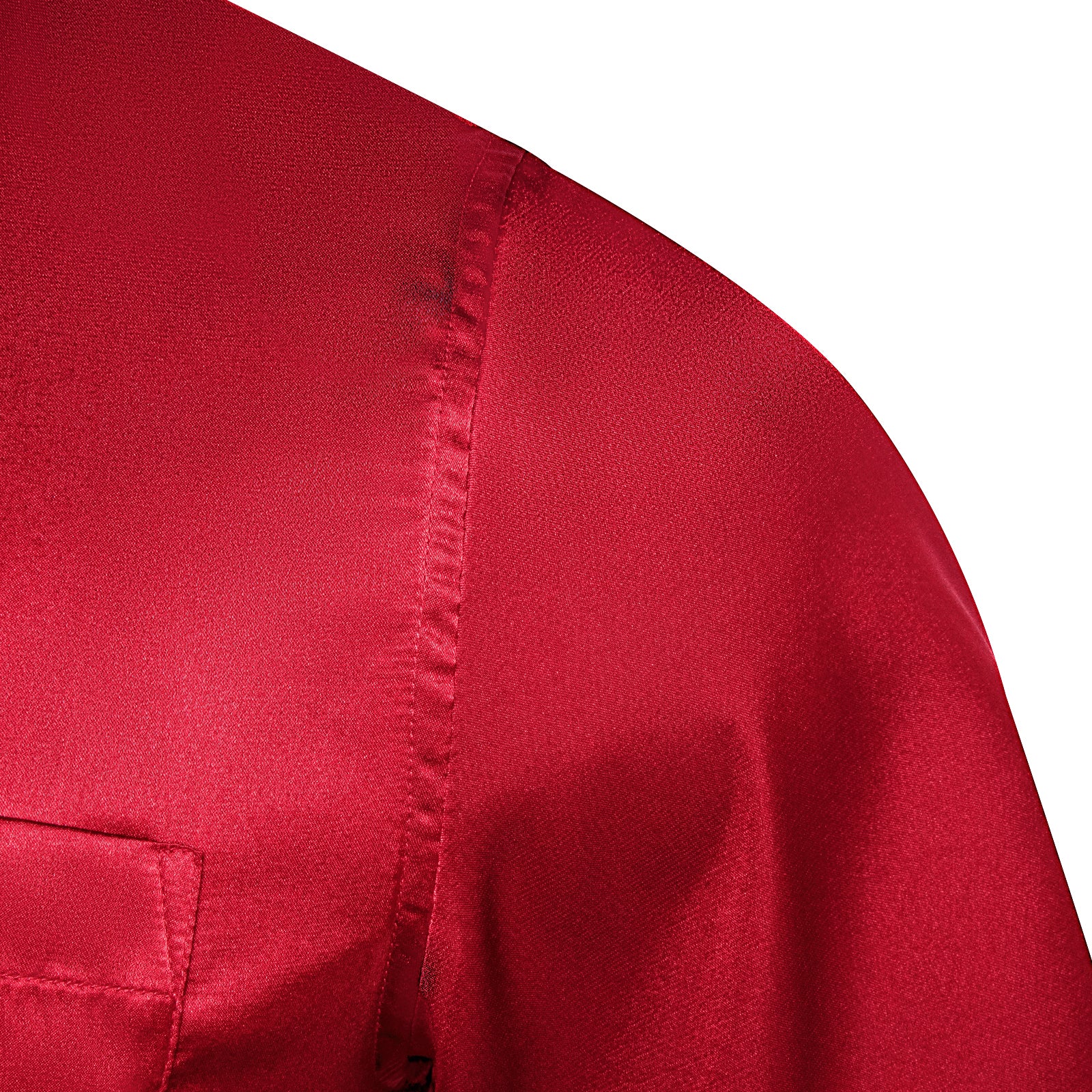 red wedding silk mens shirts