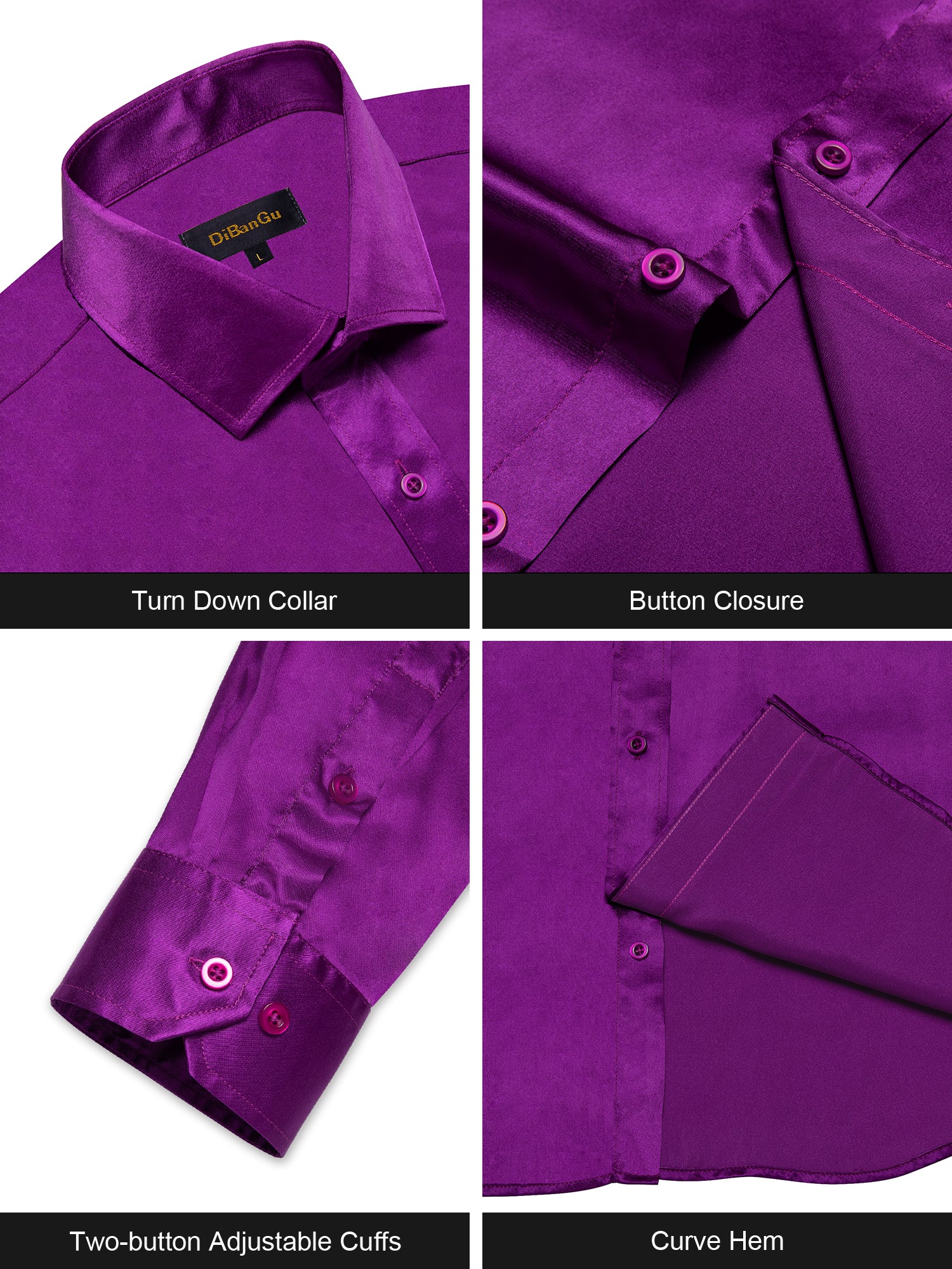 mens purple button down shirt