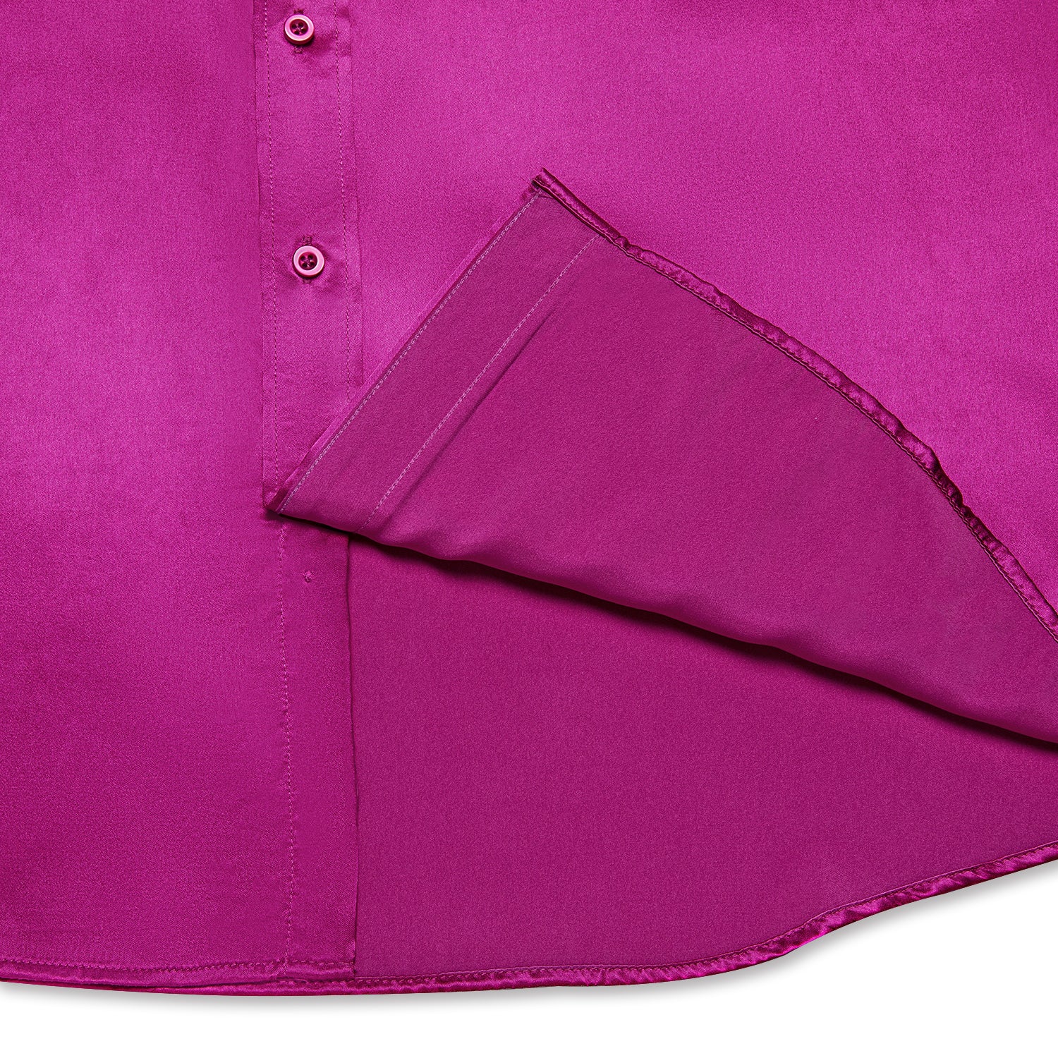 royal purple dress shirt Dibangu Satin Shirt Men's Rose Red Solid Dress Button Down Shirt Top – DiBanGuStore
