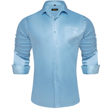 light blue button up shirt