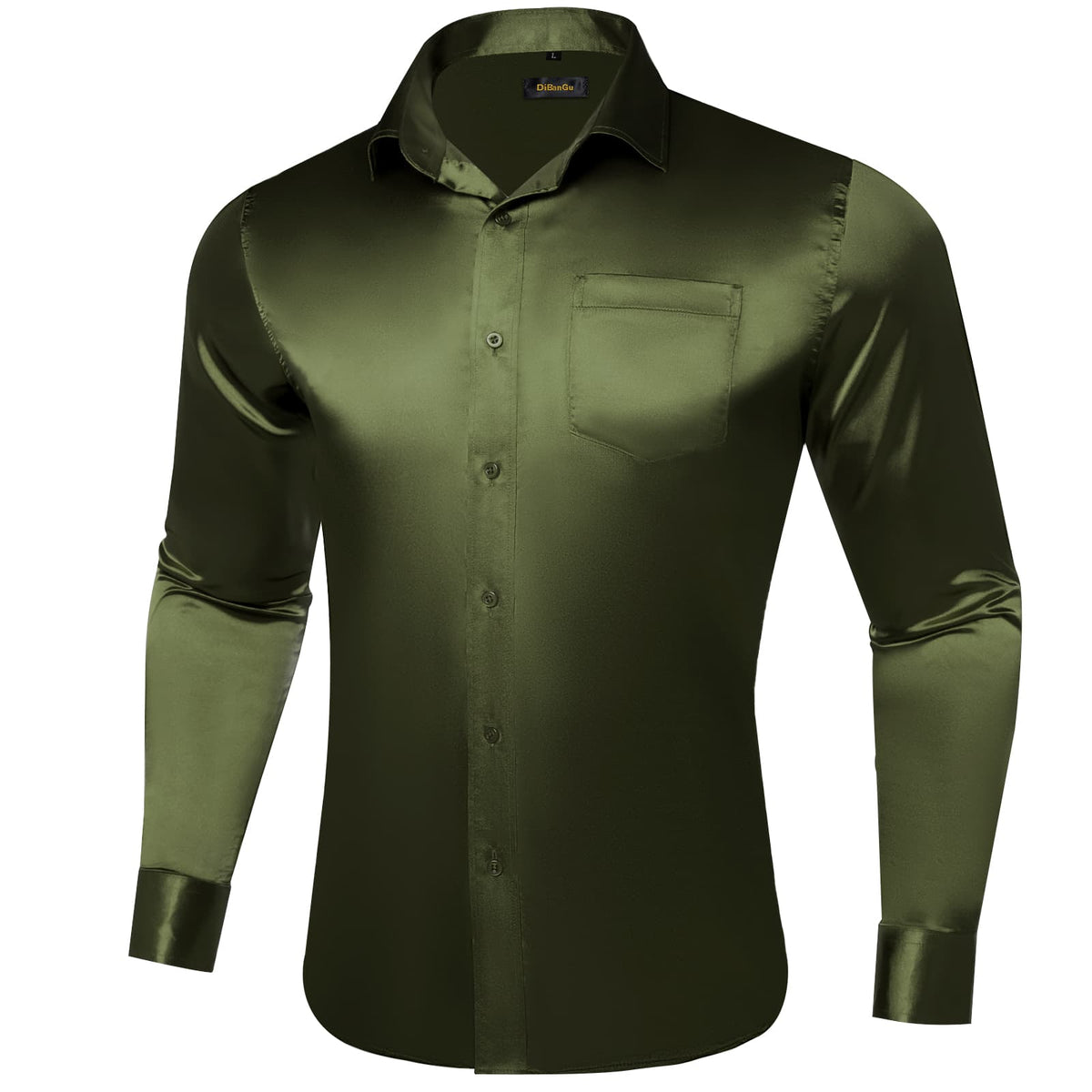 SAINT | Classic Silk Shirt in Olive | The UNDONE SAINT | Classic Silk Shirt in Olive | The UNDONE