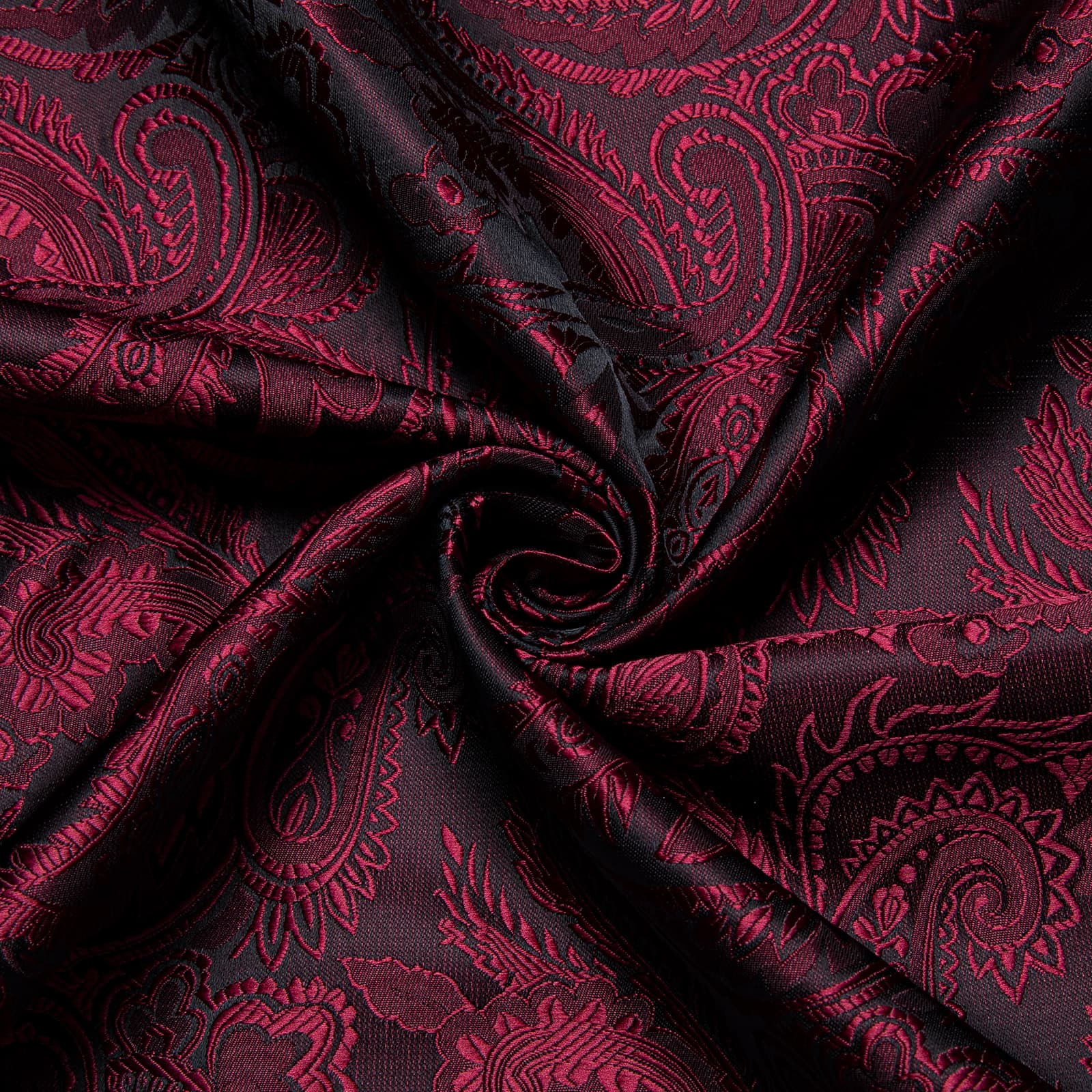 classic paisley Burgundy red silk shirt for men