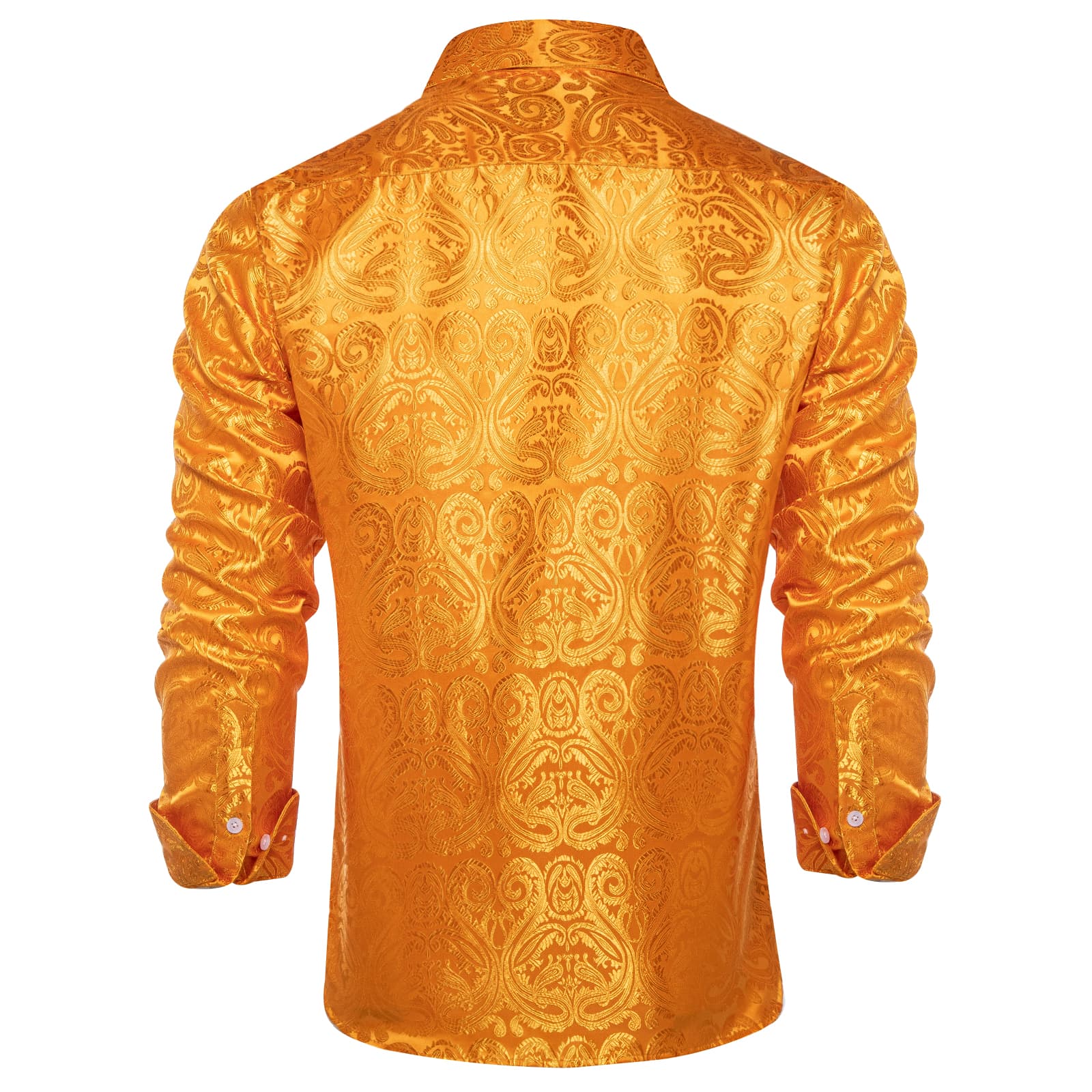 orange silk shirt