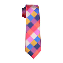 Outstanding Plaid Tie Pocket Square Cufflinks Set