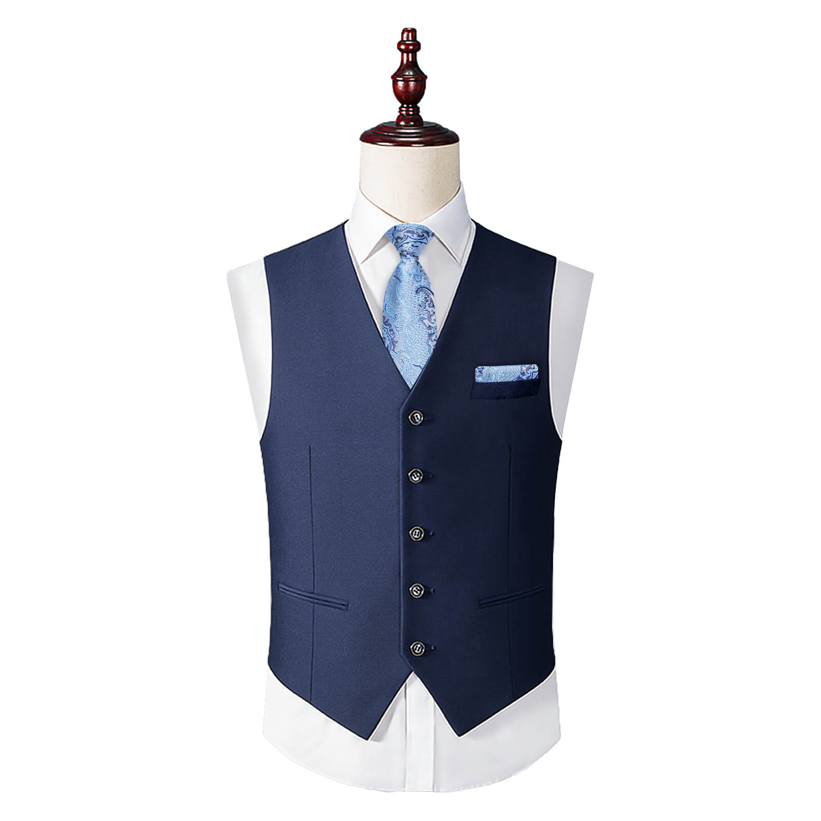 Kids Tie Blue Jacquard Woven Floral Silk Tie