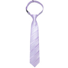  Kids Tie Lavender Purple Striped Silk Tie