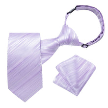  Kids Tie Lavender Purple Striped Silk Tie