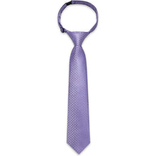 Purple Solid Silk Kid's Tie Pocket Square Set