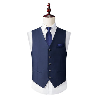 Blue Solid Silk Kid's Tie Pocket Square Set