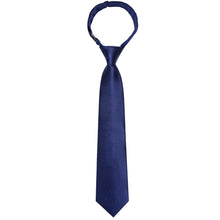 Blue Solid Silk Kid's Tie Pocket Square Set