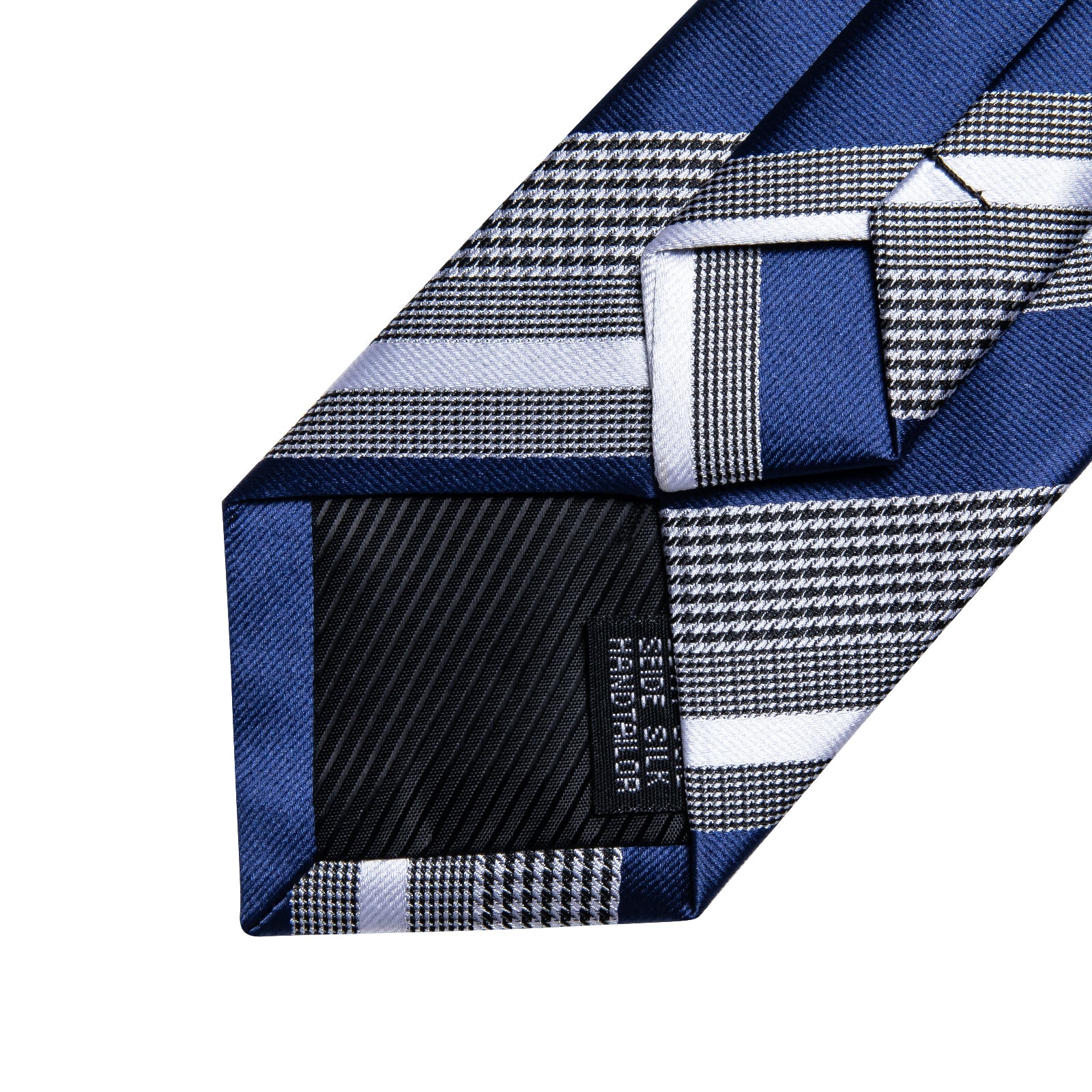 Blue White Striped Silk Kid's Tie Pocket Square Set
