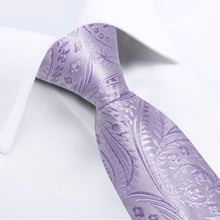 Kids Tie Plum Purple Paisley Silk Tie 