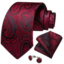 classic red floral silk mens wedding ties set