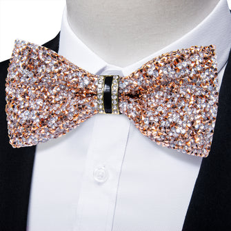 Gorgeous Plastic Golden Diamond Men's Pre-Bowtie