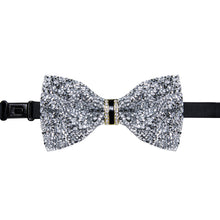 Imitation Crystal Bowtie Silver Diamond Mens bow tie for party