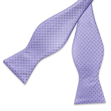 Purple Solid Silk Men's Pre-Bowtie Pocket Square Cufflinks Set