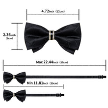 plaid black bow tie for mens pre bow tie with Plastic Diamond ting
