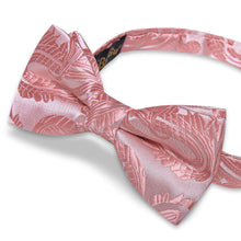  Kids Bowtie Light Pink Paisley Silk Pre-Bow Tie