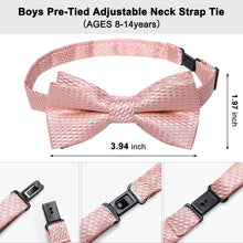 Light Pink Geometric Silk Pre-Bow Tie