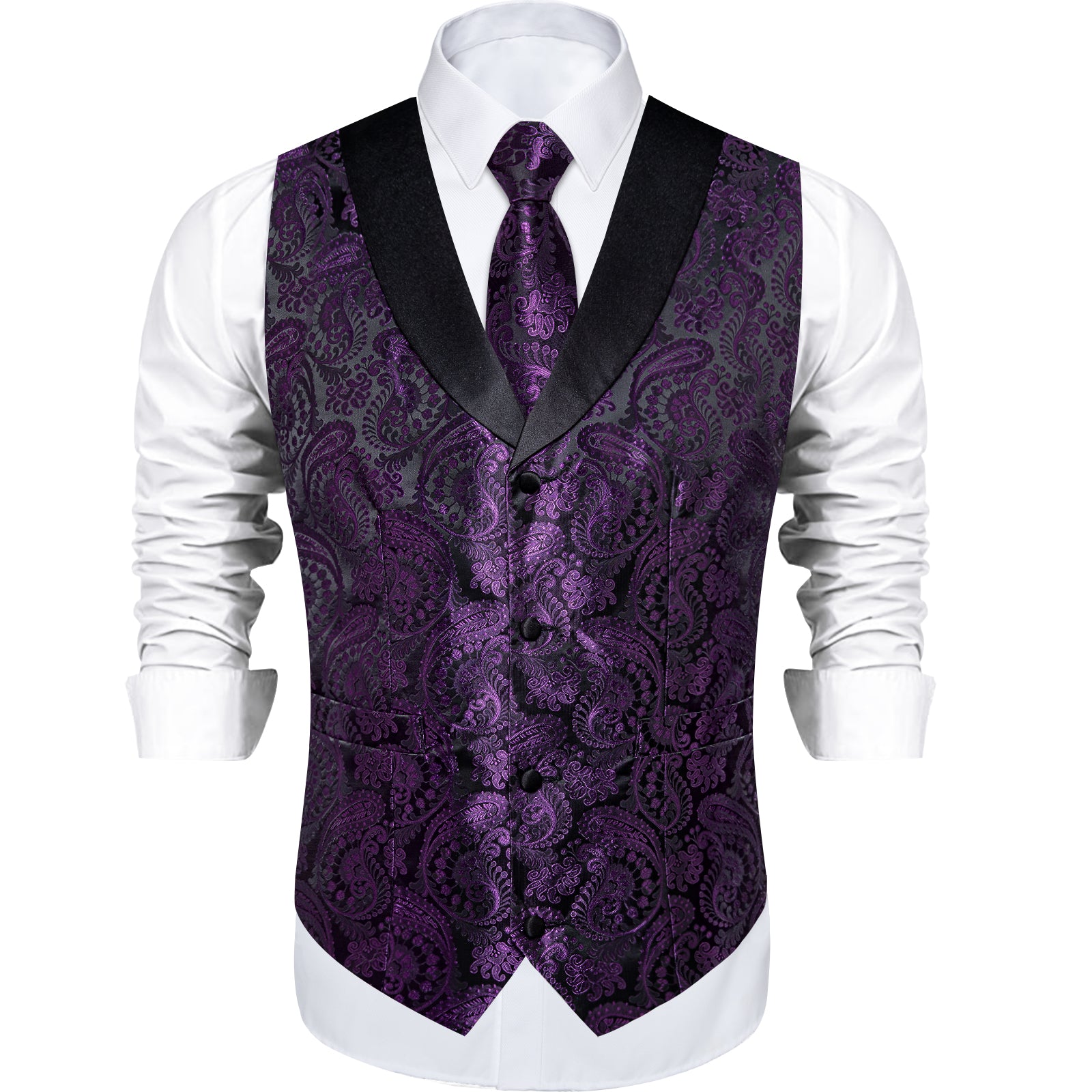 purple prom vest