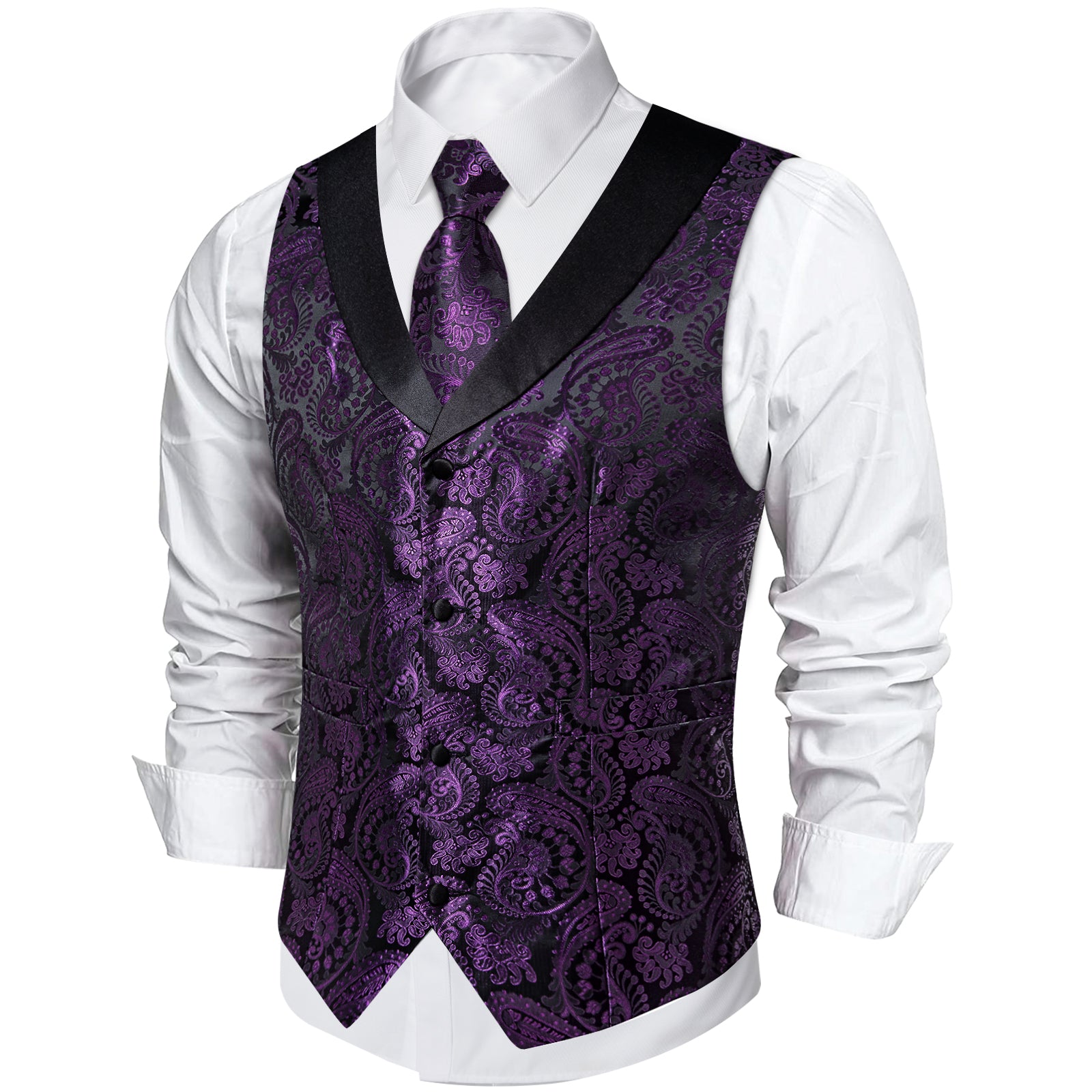 dark purple vest suit