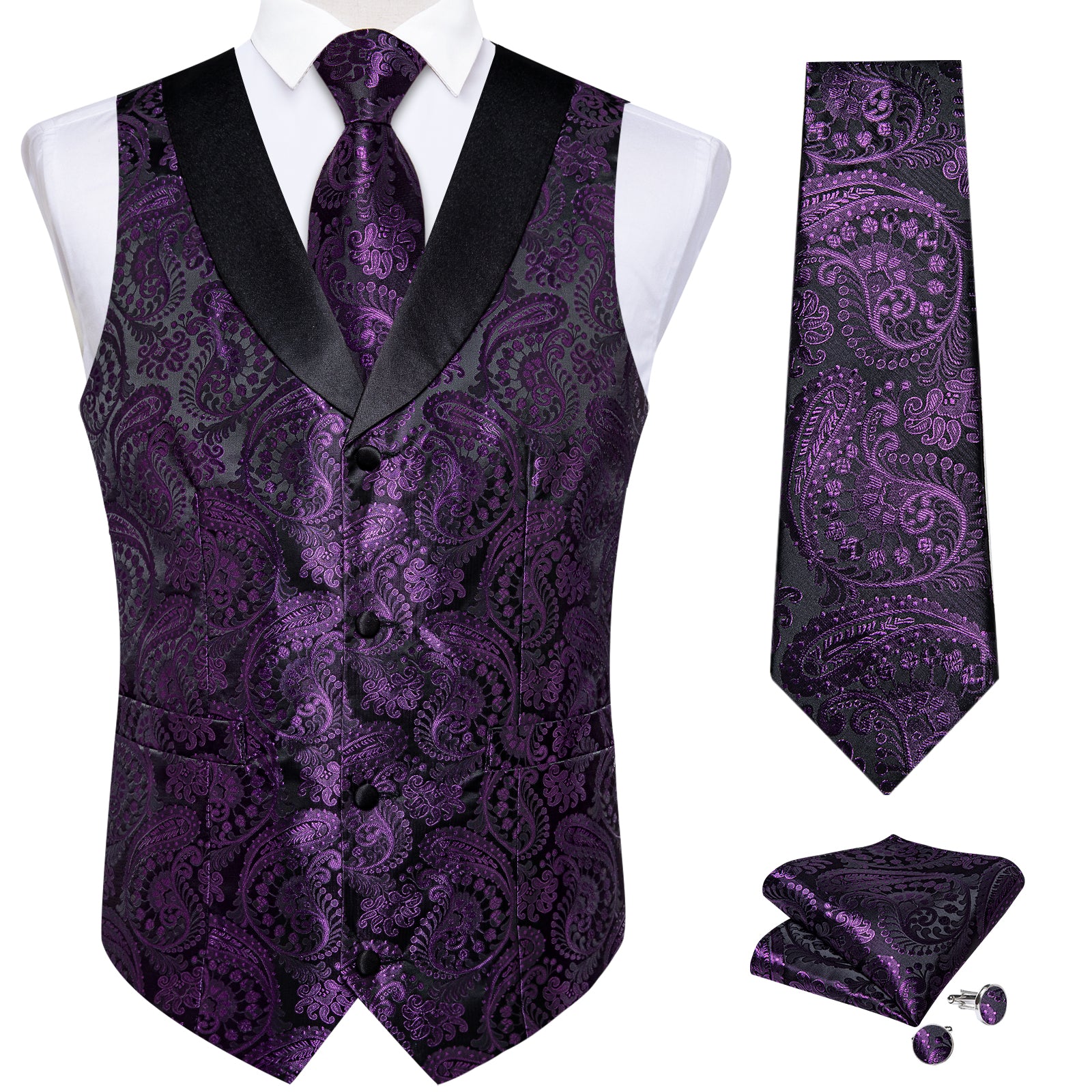 purple sleeveless vest